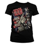 Hybris Billy Idol - Dancing With Myself Tour Girly Tee (S,Black)