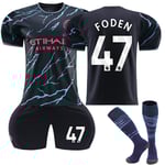 24-25 Manchester City Away Children's Football Kit No. 47 Foden NO.47 adult XS