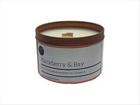 Blackberry & Bay Scented Wooden wick Candle. Highly Scented Candle Made In Rose Gold Tin With Premium Candle Wax and Fragrance Oils