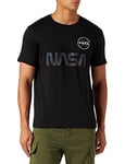 Alpha Industries Men's NASA Rainbow Ref. T Shirt, Black, XXL