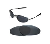 NEW POLARIZED BLACK REPLACEMENT LENS FOR OAKLEY A-WIRE THICK SUNGLASSES