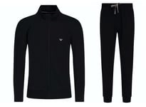 Emporio Armani Pyjama Set Black Mens Size Small Full Zip Loungewear BNWT