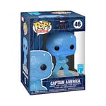 Funko Pop! Artist Series: Marvel Infinity Saga - Object - Cap America - Blue - Avengers - Collectable Vinyl Figure - Includes Premium Plastic Protector Display Case - Gift Idea - Official Merchandise