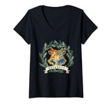 Womens Harry Potter Hogwarts Christmas Wreath V-Neck T-Shirt