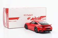 1:18 Porsche 911 992 Turbo S COUPE Sport Design 2021 Indischrot Minichamps
