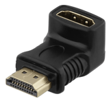 Deltaco Vinklad HDMI-adapter 19-pin hona till hane