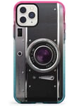 Film Camera Pink Impact Phone Case for iPhone 12 Pro Max | Protective Dual Layer Bumper TPU Silikon Cover Pattern Printed | Vintage Retro Lens Photographer Photography