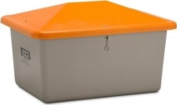 Salt-/sandbehållare, Tough, 700 L,Grå/orange