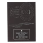 Star Trek Starfleet U.S.S. Enterprise Giclee Art Print - A4 - White Frame