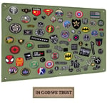 Shidan Tactical Board Patch Organizer Holder Display with Hook & Loop and Steel Hole + in GOD WE Trust (Green with in GOD WE Trust, M: 85 * 70CM /33"*27.5")
