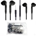 New Black Samsung Headphones Earphones With Mic For Galaxy Mobile Phones