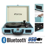 Bluetooth PU Leather Briefcase Vinyl LP Record Player Turntable Stereo System