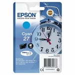 Original Epson 27, Cyan Ink Cartridge, WorkForce WF-7110DTW, WF-7610DWF, T2702