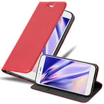 cadorabo Coque pour Xiaomi Mi A1 / Mi 5X en Rouge DE Pomme - Housse Protection avec Fermoire Magnétique, Stand Horizontal et Fente Carte - Portefeuille Etui Poche Folio Case Cover