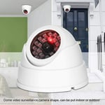 2 x DUMMY DOME CCTV SECURITY CAMERA FLASHING LED INDOOR OUTDOOR FAKE CAM