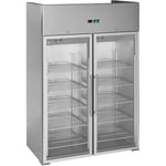 Réfrigérateur gastronomique avec deux portes vitrées frigo professionnel - 984 litres - Or