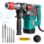 HYCHIKA Perceuse Percussion, Marteau Perforateur avec Embrayage de Sécurité, Perforateur Burineur SDS-Plus, 900W Burineur Electrique Perceuse Beton