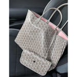 Dogtooth-väska, stor kapacitet, handväska, mammas väska, plånbok, present till kvinnor, Off-Whit-Xin off-white M size