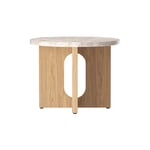 Androgyne Side Table, Natural Oak/kunis Breccia Sand
