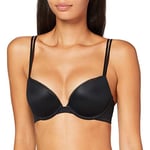 Calvin Klein Women's Push Up Plunge Push-up Bra, BLACK 001, 30C