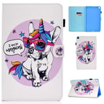 Jajacase Samsung Galaxy Tab A 10.1 2019 Case, SM-T510/T515 Tablet Case, PU Leather Multi-Angle Viewing Stand Cover for Samsung Galaxy Tab A 10.1 2019 Tablet SM-T510/T515, Unicorn Dog