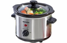SLOW COOKER 1.5L KITCHEN HEALTHY VEG STEW MEAT STAINLESS STEEL 120W CERAMIC NEW