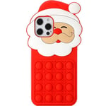 iPhone 12 Pro Max Mobilskal Silikon Santa Claus Pop It - Röd - TheMobileStore iPhone 12 Pro Max tillbehör