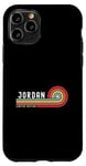 Coque pour iPhone 11 Pro Jordan Proud Family Retro Sunset Nom de famille
