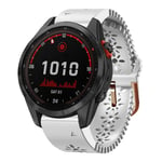 Garmin Fenix​​7S Solar Silikon klokkerem, 20 mm - Hvit