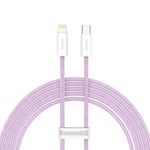 Baseus Dynamic USB-C till Lightning-kabel, 20W, 2m, lila