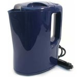 NEW 12V ELECTRIC KETTLE PORTABLE KITCHEN BLUE CORDED CAR VAN 1 LITRE CAMPING