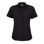 Craghoppers Womens Expert Kiwi Short Sleeved Shirt, Black, Size 14