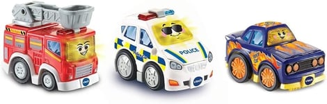 VTech Toot-Toot Drivers 3 Car Pack with Fire Engine, Police Car and Racer | Inte