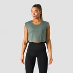 Stride Cropped Tank, Sea Green