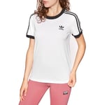 Adidas Originals 3 Stripe Womens T-shirt - White All Sizes