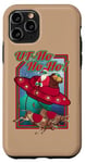 Coque pour iPhone 11 Pro Père Noël extraterrestre | Noël OVNI HO HO HO