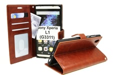Crazy Horse Wallet Sony Xperia L1 (G3311) (Brun)