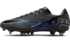 NIKE Men's Zoom Vapor 15 Acad Sg-pro Ac Sneaker, Black/Chrome-Hyper Royal, 13 UK