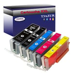 Lot de 5 Cartouches Compatibles pour Canon Pixma TR7550, TR8500, TR8550- T3AZUR