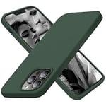 BOUFE Coque iPhone 13 Pro Silicone Ultra Mince Anti-Choc Coque avec [Doublure en Microfibre Souple Anti-Rayures] 6.1" Vert Alpin