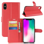Apple iPhone XR PU Wallet Case Red