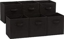 Amazon Basics Collapsible Fabric Storage Cube/Organiser with Handles, Pack of 6