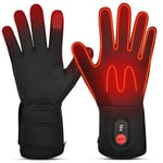 Uppvärmda handskar, SW04, elektriska, polyester, 3 nivåer, svarta