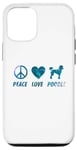 Coque pour iPhone 13 Peace Love Caniche Funny Cute Dog Lover Pet Lover