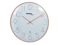 Technoline Wt 8235, Vägg, Quarts-Klocka, Circel, Rose Gold, Metall, Klassisk