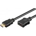 Goobay HDMI-forlængerkabel, 19-pin han-hun, 50 cm