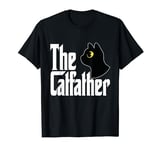 Cat Dad The Catfather Cute Black Cat Father Kitty Daddy T-Shirt