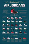 BUY ART FOR LESS Officially Licensed The History of Air Jordans 1984 through 2014 Info-Graphic Basketball Sports 24 x 36 Inch Art Poster - Decorative Print - Poster Paper - Ready to Frame