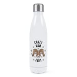 Crazy Ram Lady Stars Double Wall Water Bottle Funny Animal Thermal
