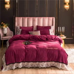 Duvet Covers Full Queen Size Comforter Set Duvet Cover Double Bedding Bet Bedding Sets Double Size Grey Winter Double Duvet Cover Set 4 Pcs Bedding Set Double Bed Soft Warm Flannel Thick Quilt Cover